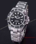 Asian ETA Rolex Submariner Watch - Stainless Steel Black Diamond Bezel Watch